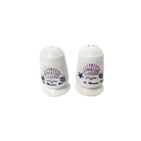 Vintage Collectible St Maarten, NA Souvenier Ceramic Salt & Pepper Shakers - Picture 2 of 2